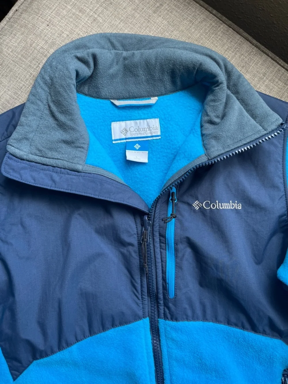 Columbia Sportswear Blue Fleece Jacket Coat Youth Large 14/16